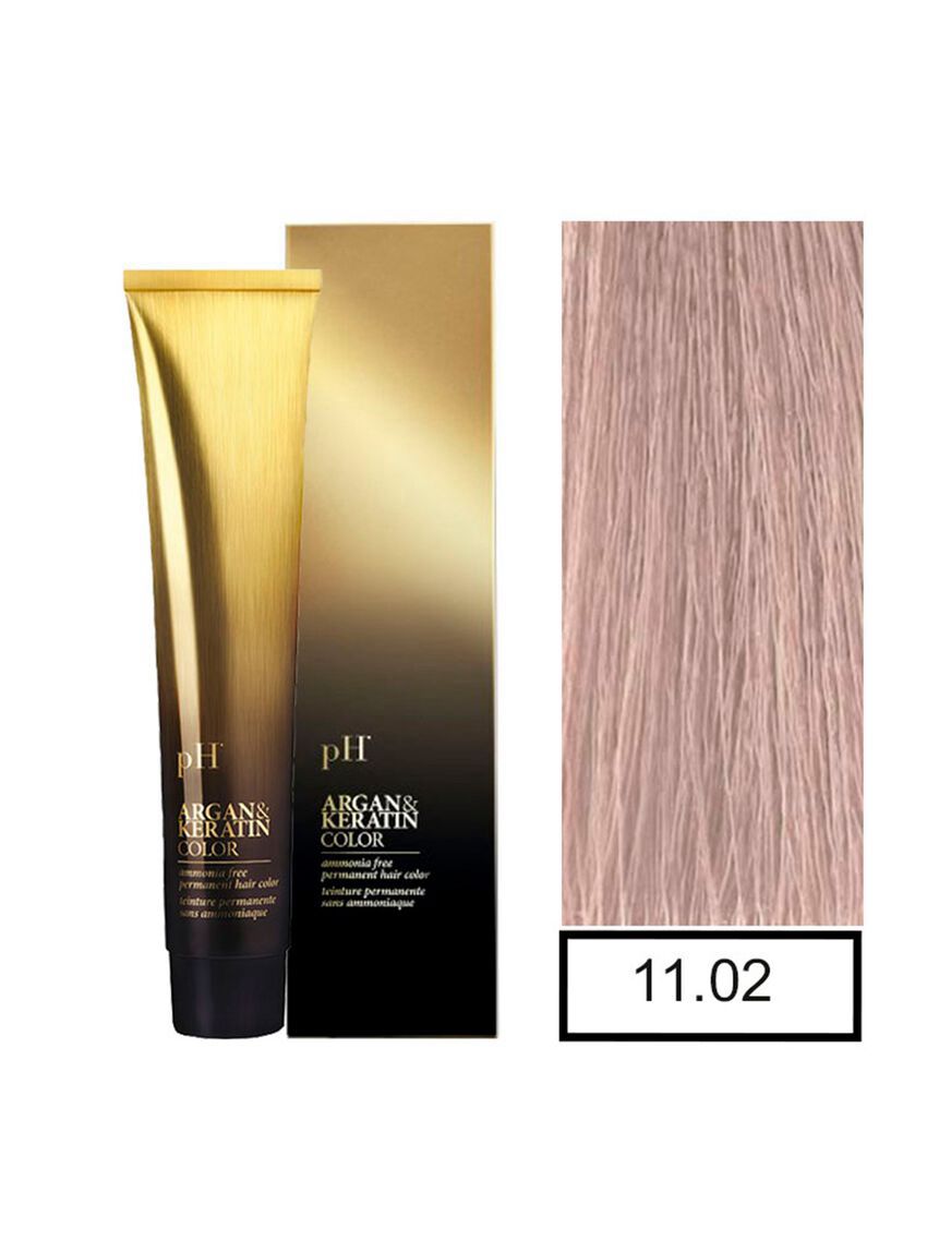 pH Argan&Keratin color 11.02 súper aclarante tinte sin amoníaco 100gr