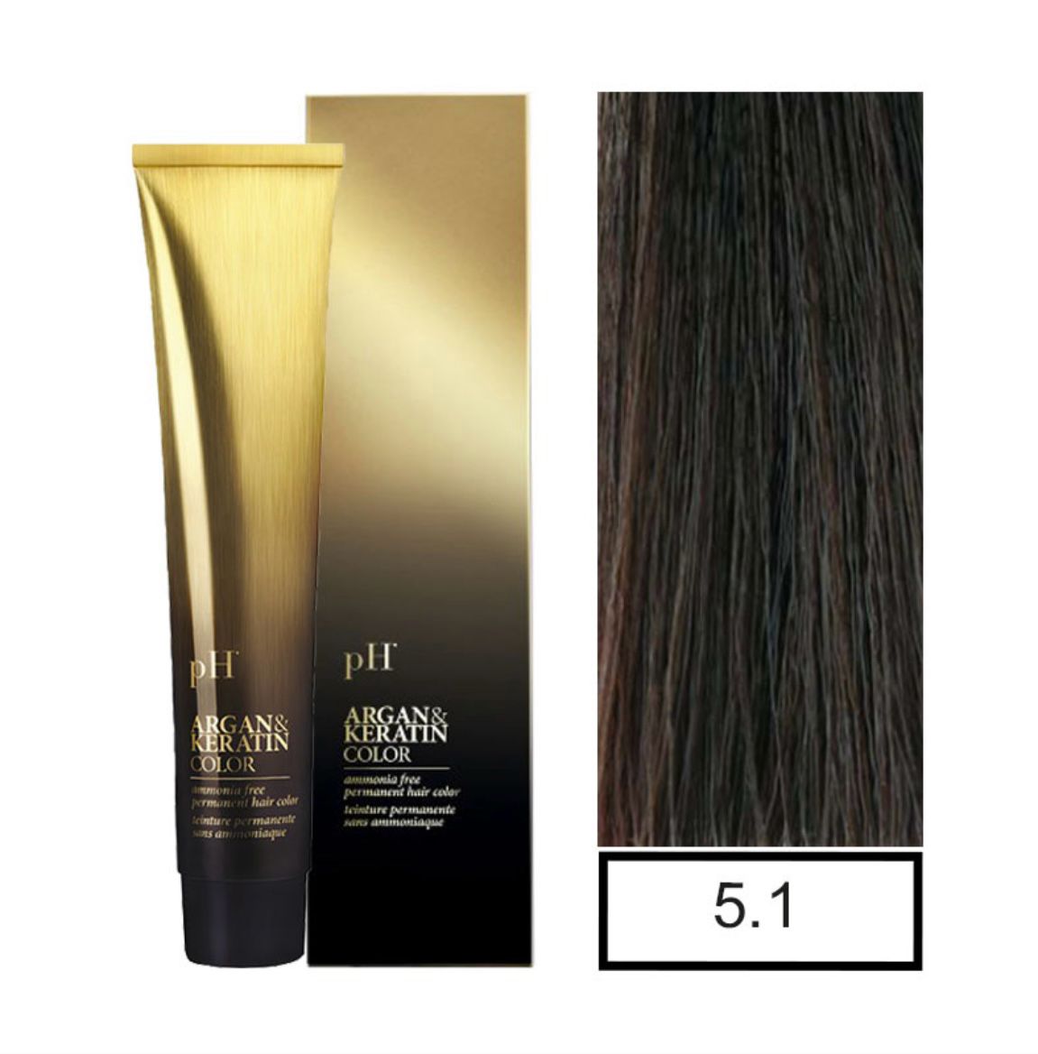 pH Argan&Keratin color 5.1 tinte sin amoníaco 100gr