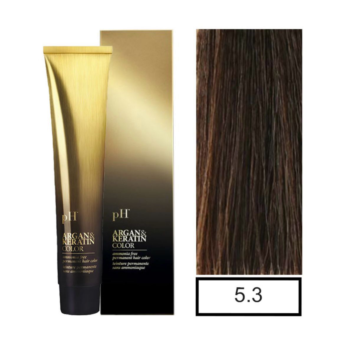 pH Argan&Keratin color 5.3 tinte sin amoníaco 100gr