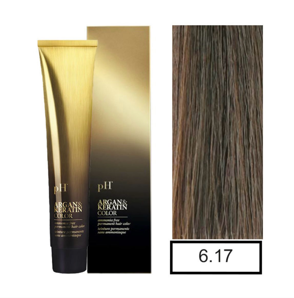 pH Argan&Keratin color 6.17 tinte sin amoníaco 100gr