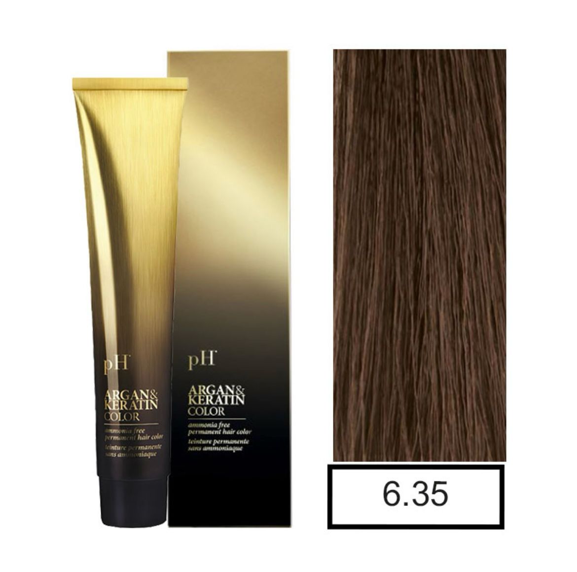 pH Argan&Keratin color 6.35 tinte sin amoníaco 100gr