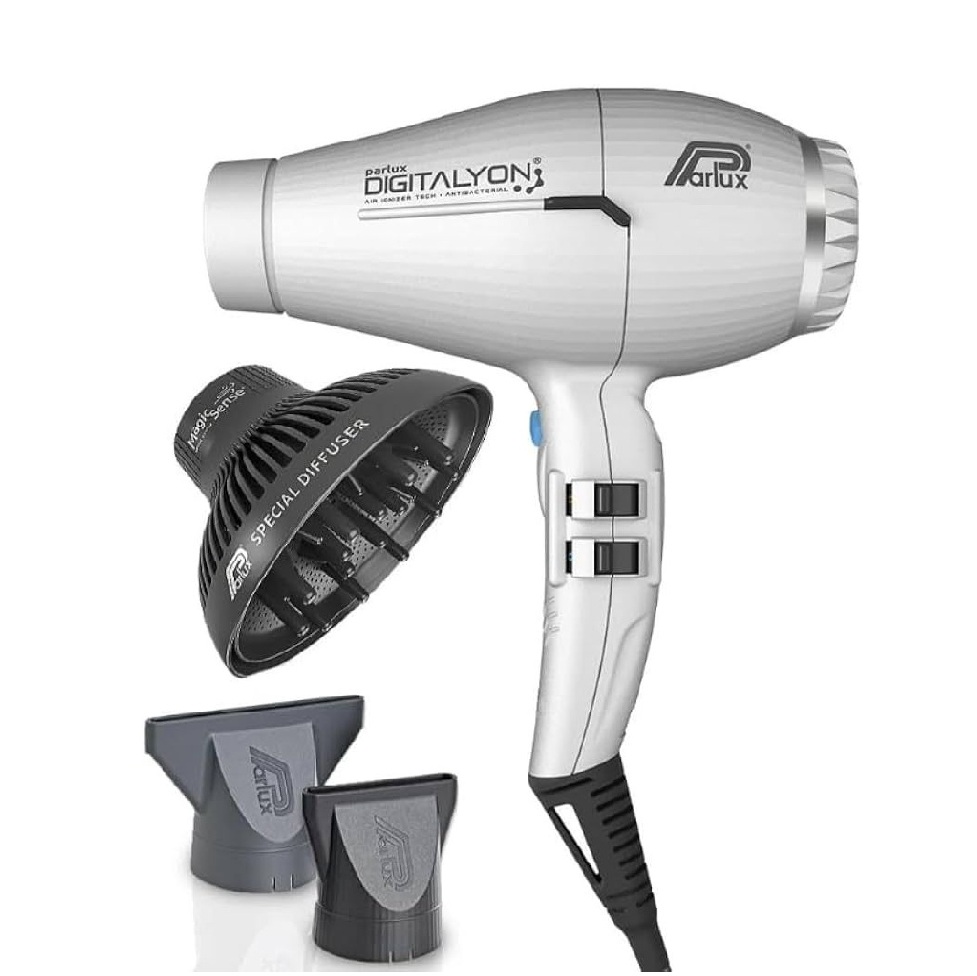 PARLUX Secador de pelo Digitalyon silver con difusor